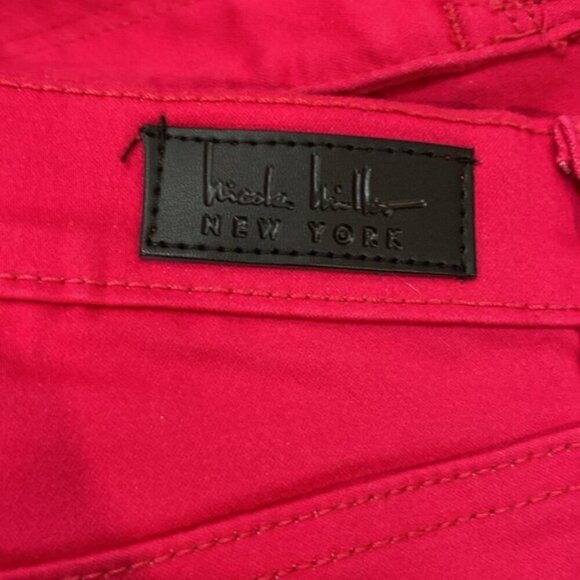 Nicole Miller Raspberry Pink Soho Skinny High Rise Ankle Jeans Size Size 12 - Picture 10 of 13